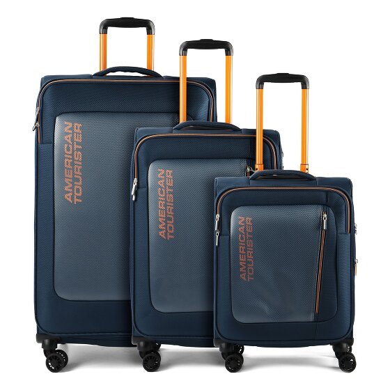 American Tourister Aktivus 4 ruedas Juego de maletas 3 piezas con pliegue de expansión