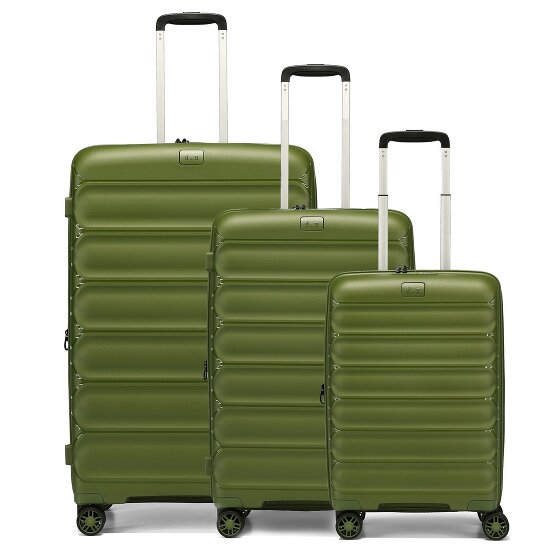d&n Travel Line 4700 4 ruedas Juego de maletas 3 piezas con pliegue de expansión