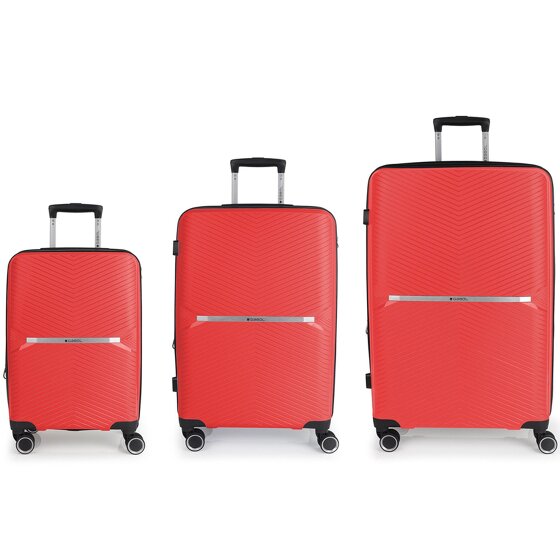 Gabol Kume 4 ruedas Juego de maletas 3 piezas con pliegue de expansión