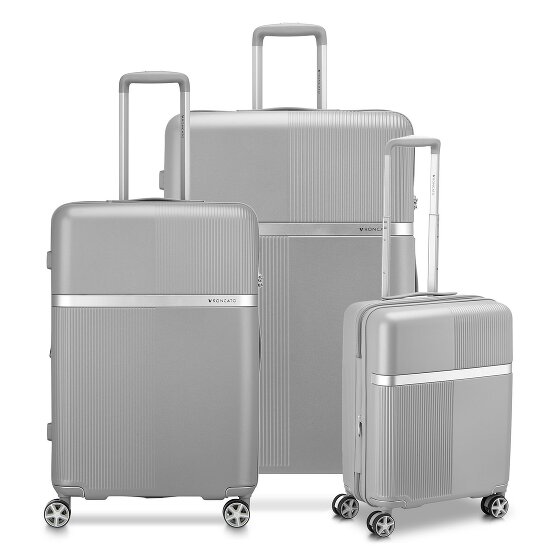 Roncato Airglam 4 ruedas Juego de maletas 3 piezas con pliegue de expansión