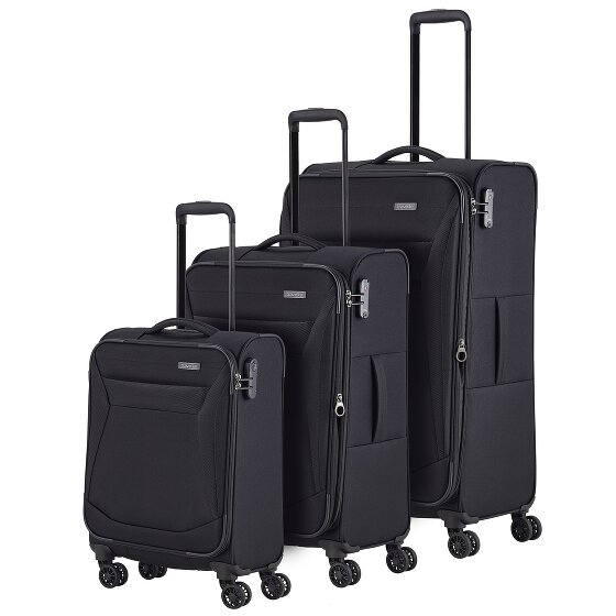 Travelite Chios 4 ruedas Juego de maletas 3 piezas con pliegue de expansión