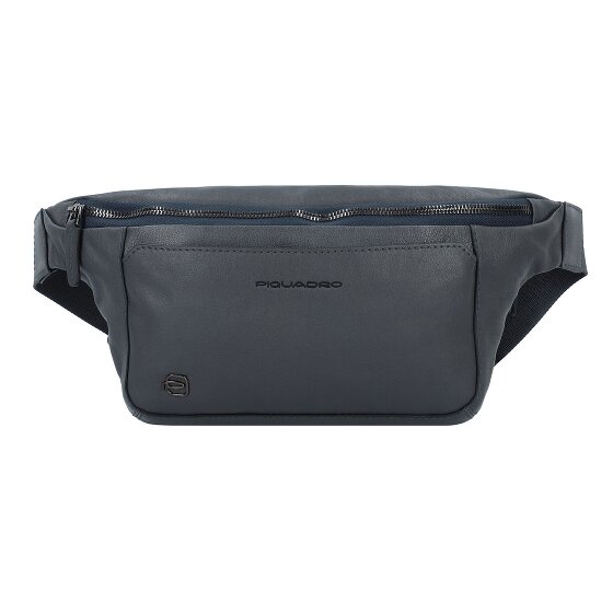 Piquadro Riñonera Cuadrada Negra Piel 31 cm