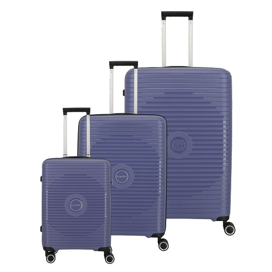 Travelite Orbita 4 ruedas Juego de maletas 3 piezas con pliegue de expansión