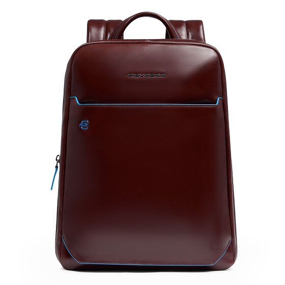 Piquadro Blue Square Mochila de día Protección RFID Piel 37 cm Compartimento para el portátil