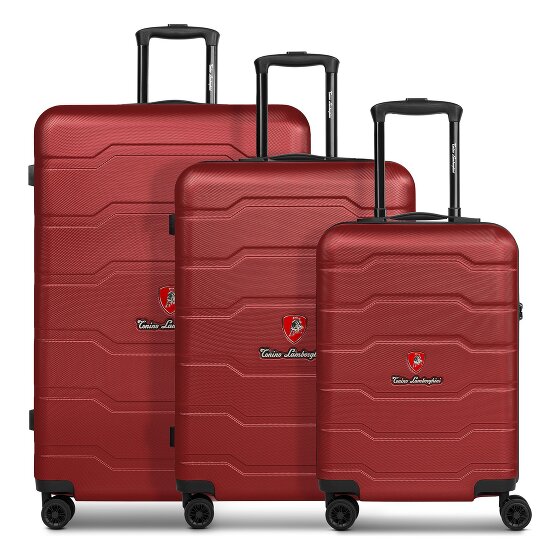 Tonino Lamborghini Bologna 4 ruedas Juego de maletas 3 piezas