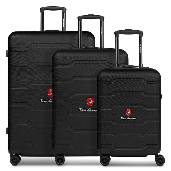 Tonino Lamborghini Bologna 4 ruedas Juego de maletas 3 piezas