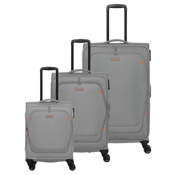 Travelite Umbria 4 ruedas Juego de maletas 3 piezas con pliegue de expansión