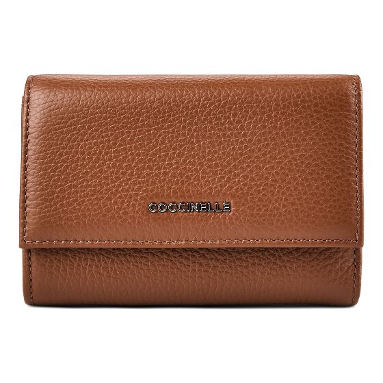 Coccinelle Cartera de piel blanda metalizada 14 cm
