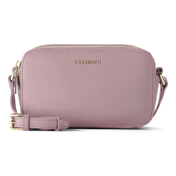 Lazarotti Bolso bandolera de piel de Bolonia Bolso para cámara de piel con doble cremallera 18 cm