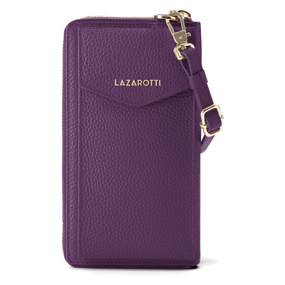 Lazarotti Bologna Cartera de piel con cremallera Funda para teléfono móvil Piel 19 cm