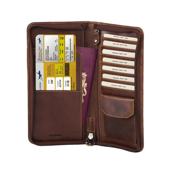 Greenland Nature Funda de pasaporte de cuero Montana 25 cm