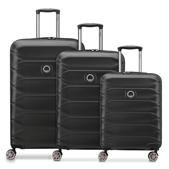 Delsey Paris Meteor 4 ruedas Juego de maletas 3 piezas con pliegue de expansión