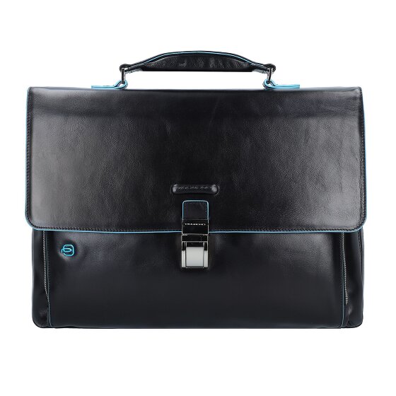 Piquadro Maletín cuadrado azul II Piel 40 cm Compartimento para portátil