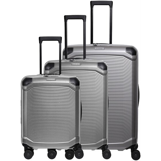 Travelite Millennium 4 ruedas Juego de maletas 3 piezas con pliegue de expansión