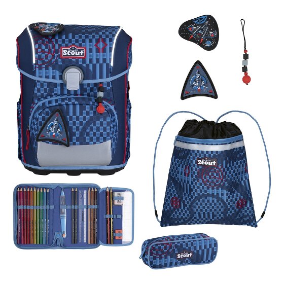 Scout Neo Exklusiv Safety Light Juego de mochilas escolares 5 piezas