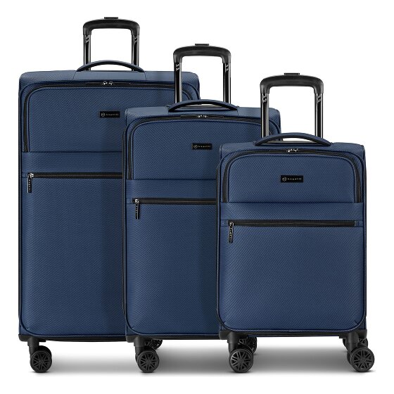 bugatti Valencia Soft 4 ruedas Set de maletas 3 piezas Con fuelle expandible