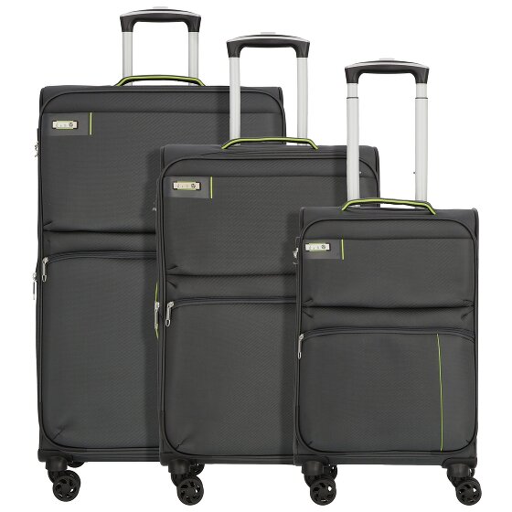 d&n Travel Line 6704 Juego de maletas de 4 ruedas 3pcs.