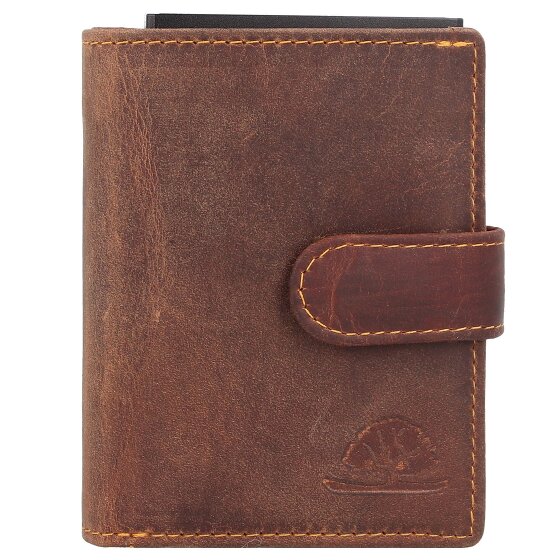 Greenburry Billetera original vintage de cuero RFID 8 cm