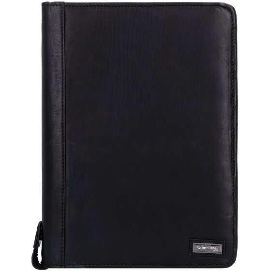 Greenland Nature Carpeta de anillas de napa negra 33 cm