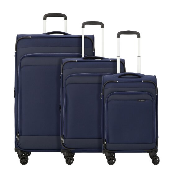 d&n Travel Line 9504 4 ruedas Juego de maletas 3 piezas con pliegue de expansión