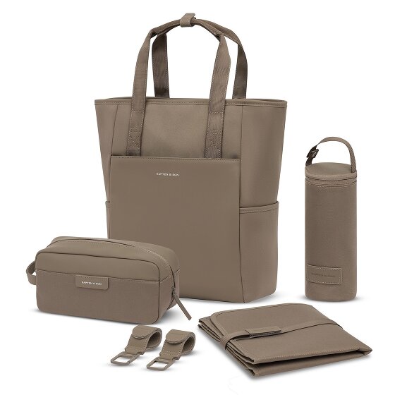 Kapten & Son Set de bolso cambiador Lindby 4 pzs. compartimento para portátil