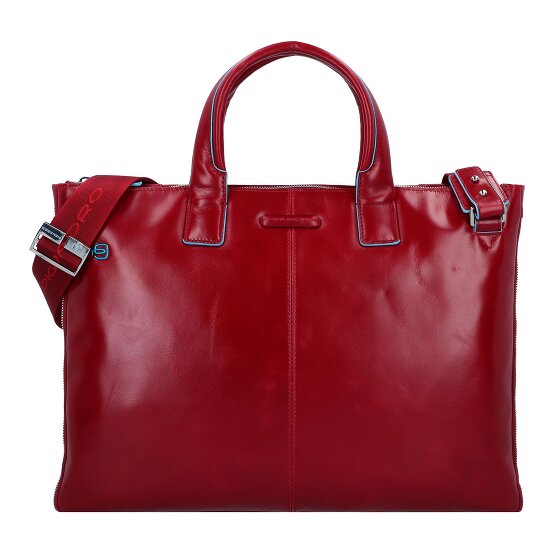 Piquadro Maletín cuadrado azul Piel 42 cm Compartimento para portátil