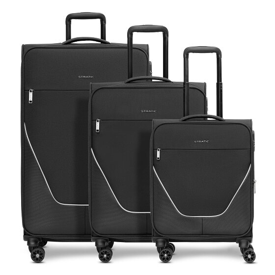 Stratic taska juego de maletas de 4 ruedas 3 pzs. con plegado extensible