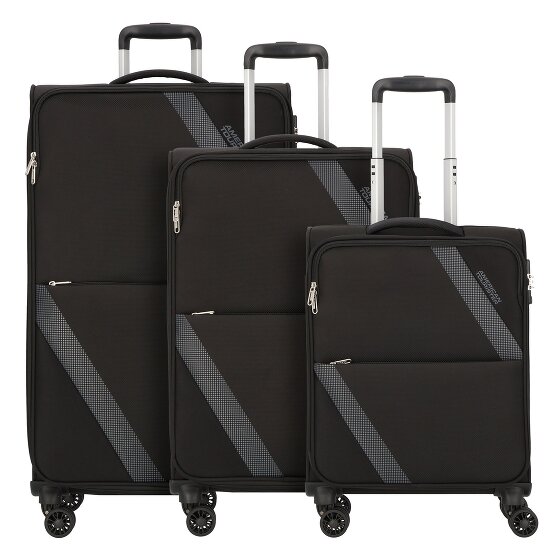 American Tourister Star Max 4 ruedas Juego de maletas 3 piezas con pliegue de expansión