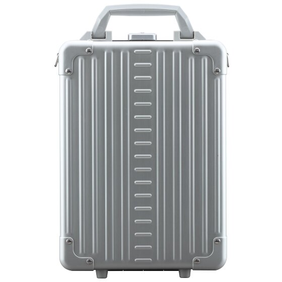Aleon Maletín vertical de aluminio con compartimento para portátil de 25 cm