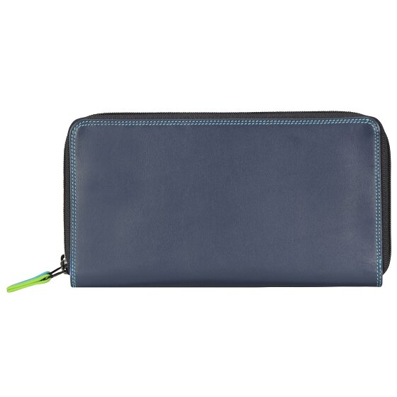 Mywalit Cartera grande de cuero con doble cremallera 18 cm