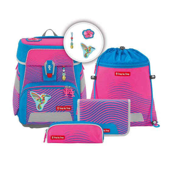 Step by Step Space Neon Juego de mochilas escolares 5 piezas