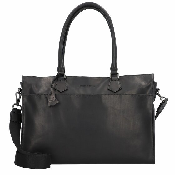 Greenburry Pure Black Bolsa de hombro Piel 40 cm Compartimento para el portátil