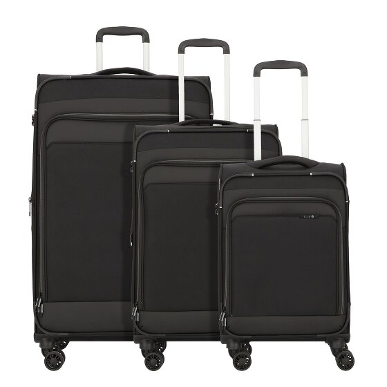 d&n Travel Line 9504 4 ruedas Juego de maletas 3 piezas con pliegue de expansión