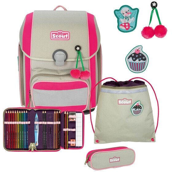 Scout Juego de mochilas escolares Genius 4pcs.