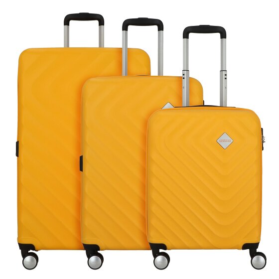 American Tourister Summer Square 4 ruedas Juego de maletas 3 piezas con pliegue de expansión