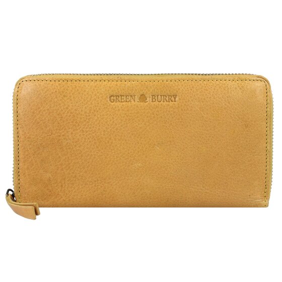 Greenburry Billetera de piel lavada vintage 19 cm