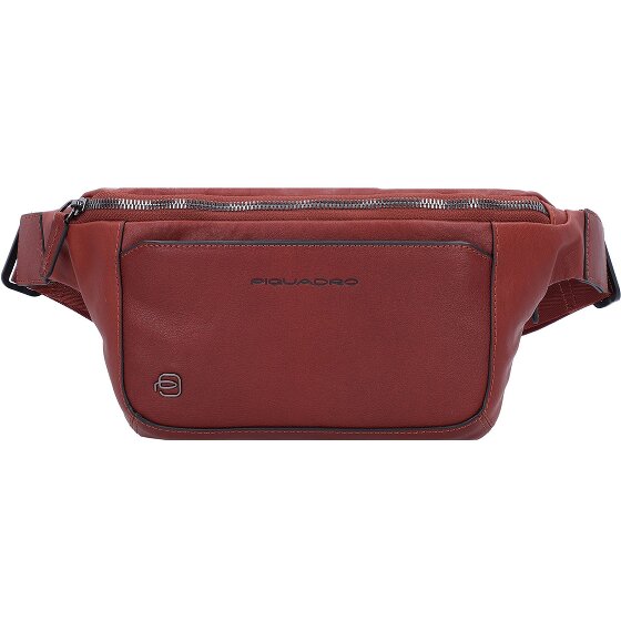 Piquadro Riñonera Cuadrada Negra Piel 31 cm