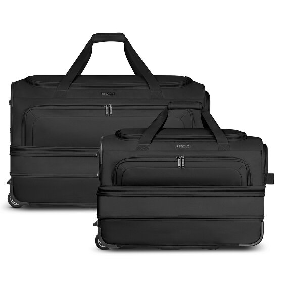 Redolz Duffle Essentials Juego de bolsas de viaje de 2 ruedas M+L con pliegue extensible