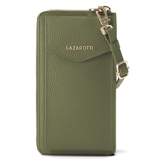 Lazarotti Bologna Cartera de piel con cremallera Funda para teléfono móvil Piel 19 cm