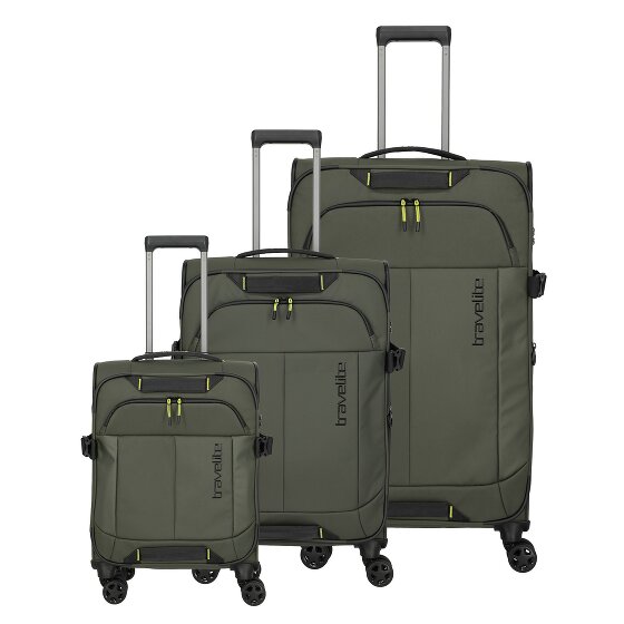 Travelite Briize 4 ruedas Juego de maletas 3 piezas con pliegue de expansión