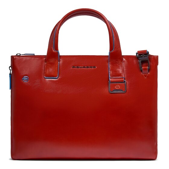 Piquadro Blue Square Bolsa de compras Piel 38 cm Compartimento para el portátil con pliegue de expansión