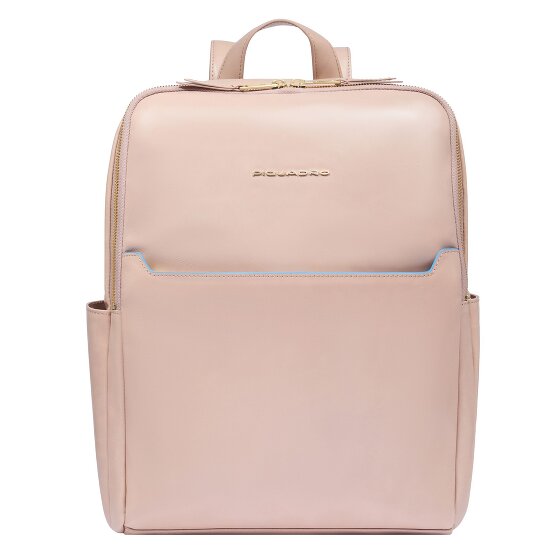 Piquadro Blue Square Mochila de día Protección RFID Piel 37 cm Compartimento para el portátil