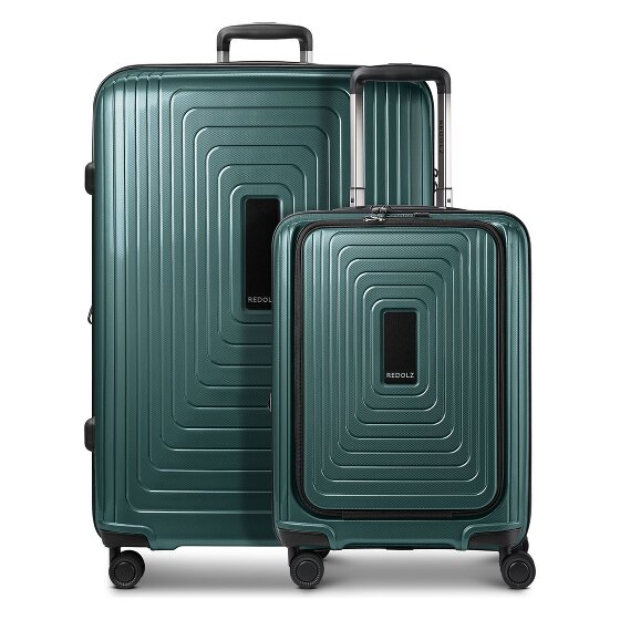 Redolz Juego de maletas Essentials 14 de 4 ruedas Compartimento para portátil de 2 piezas con pliegue extensible