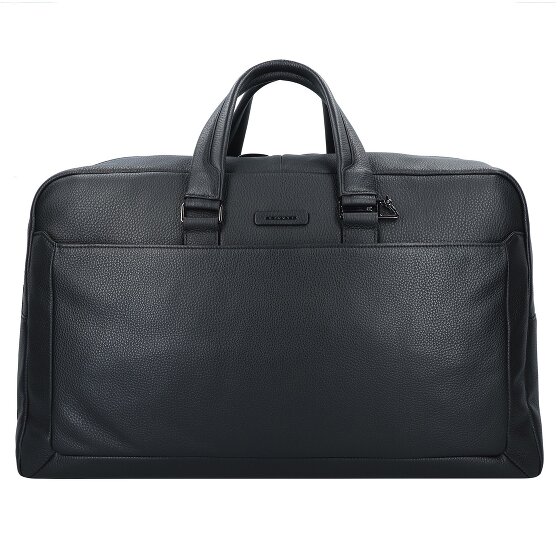 Piquadro Bolso de viaje cuadrado azul de piel 52 cm