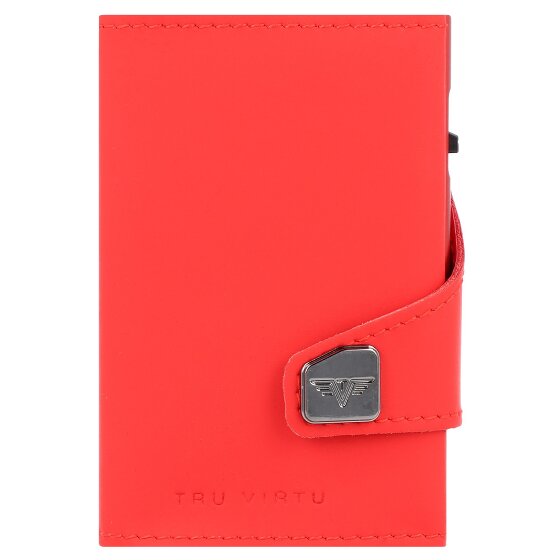 Tru Virtu Funda para tarjetas de crédito Click & Slide Cartera de piel RFID 6,5 cm