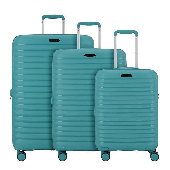 d&n Travel Line 4500 4 ruedas Juego de maletas 3 piezas con pliegue de expansión