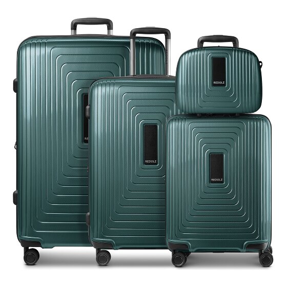 Redolz Juego de maletas Essentials 14 de 4 ruedas + neceser 4 pzs. con pliegue extensible