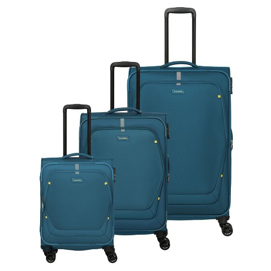Travelite Umbria 4 ruedas Juego de maletas 3 piezas con pliegue de expansión