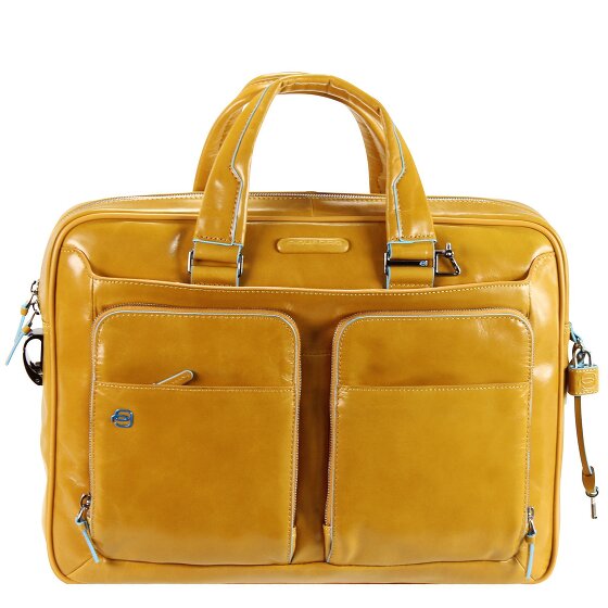 Piquadro Maletín azul cuadrado III Piel 39 cm Compartimento para portátil