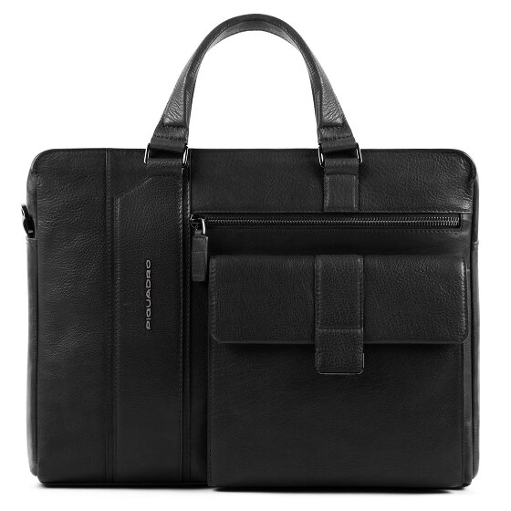 Piquadro Maletín Kobe 40 cm compartimento de cuero para el portátil